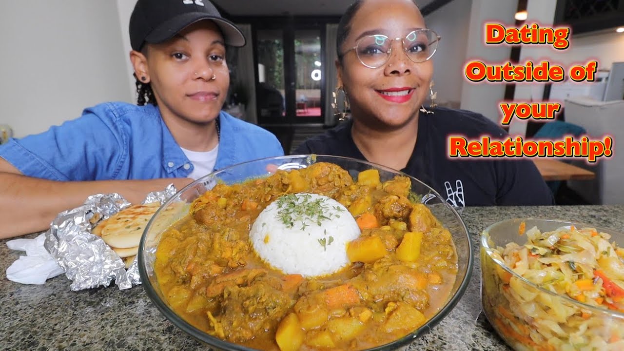 HOMEMADE JAMAICAN INSPIRED CURRY CHICKEN AND CABBAGE MUKBANG