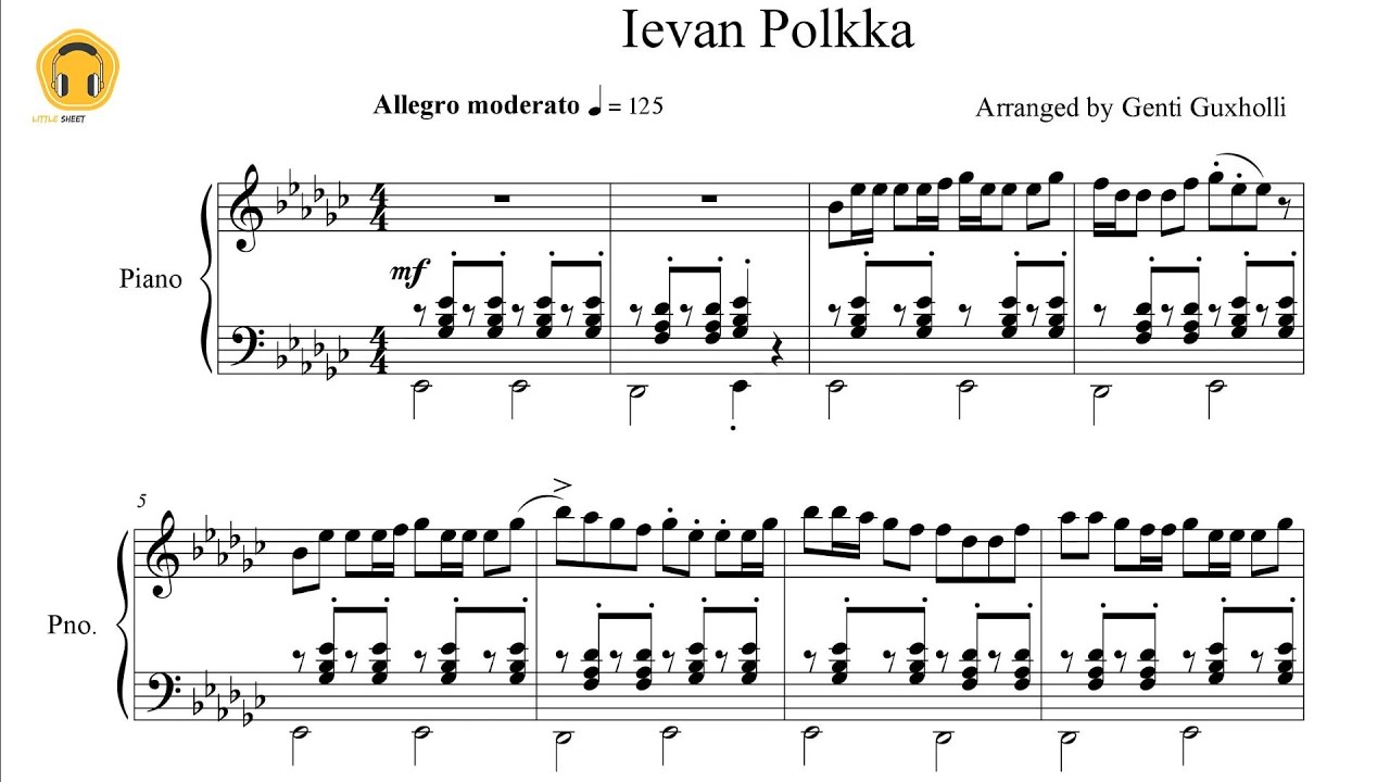 Ievan Polkka (Loituma Polkka) (Piano Solo/Sheets)