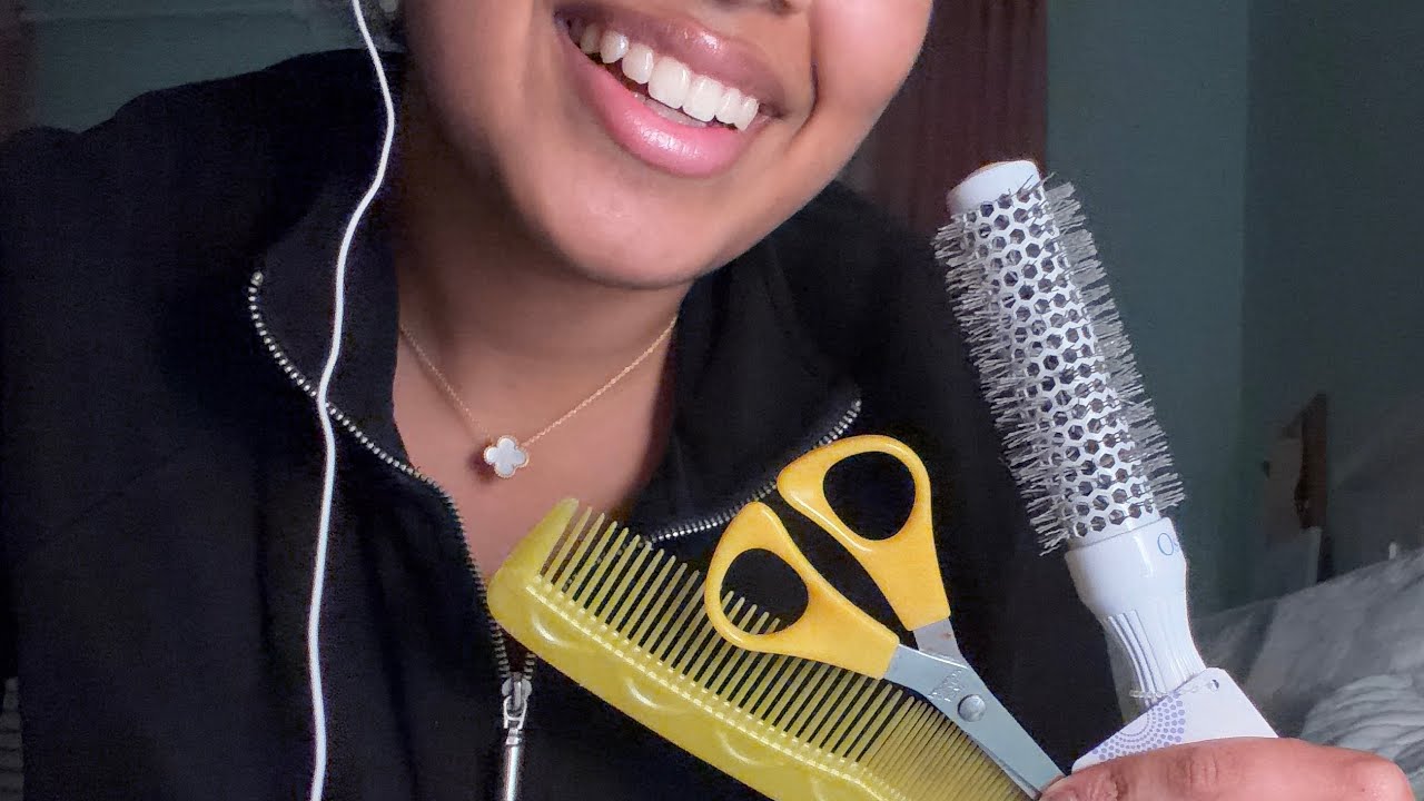asmr | cutting and styling your hair 💇🏻‍♀️💕 (personal attention)