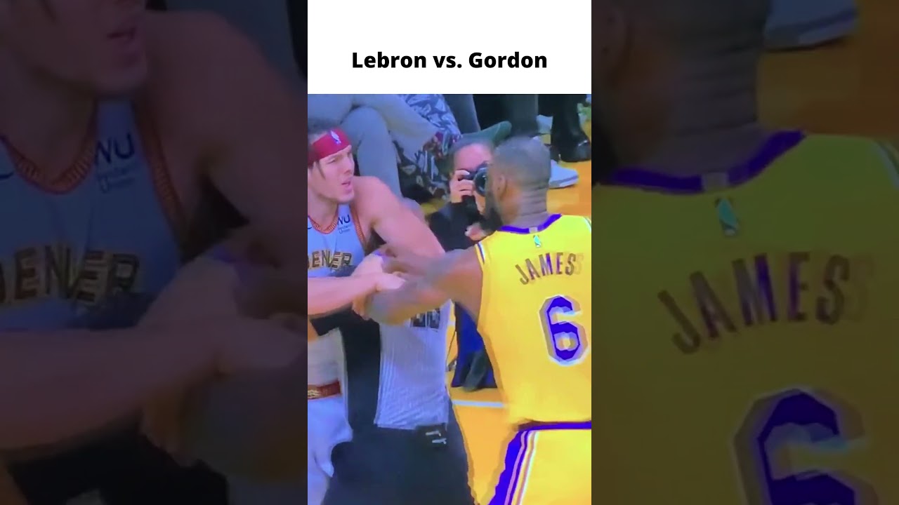 NBA Fight - Lebron James vs. Aaron Gordon #shorts