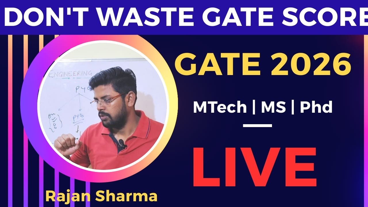 Don't Waste Your GATE Score || GATE 2026 || CSE EE ECE ME CE IN || GATE