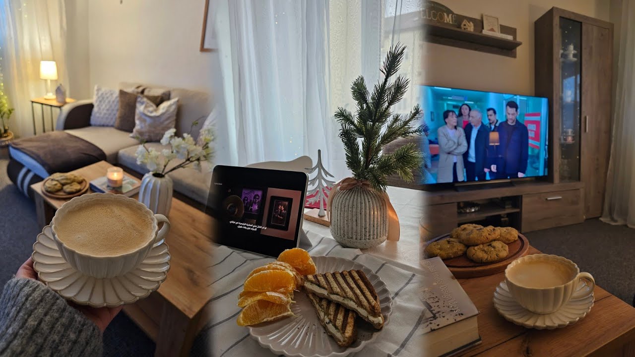 Спокойные и простые снежные зимние дни | Фисташковое печенье, освежающее для дома