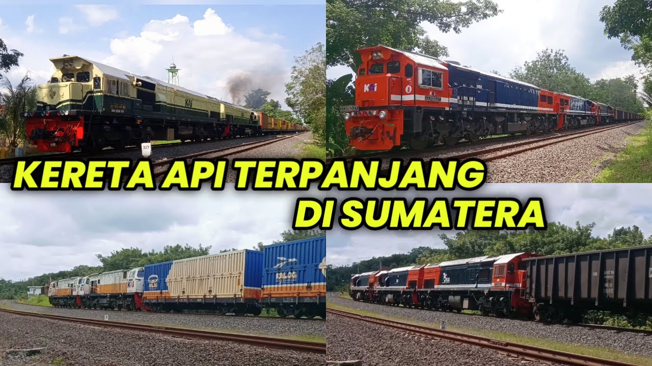 KERETA API TERPANJANG DI INDONESIA || KA Batubara Divre 3 Palembang
