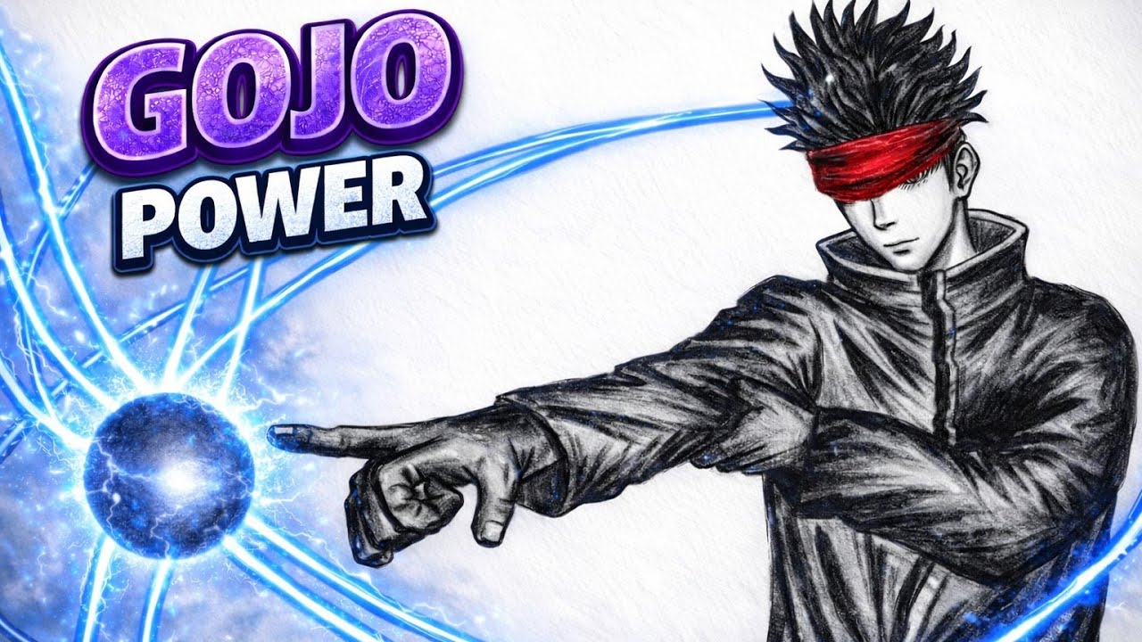 How to draw Gojo Satoru infinity | Easy anime pencil sketch | Anime character from JJK Season 3 