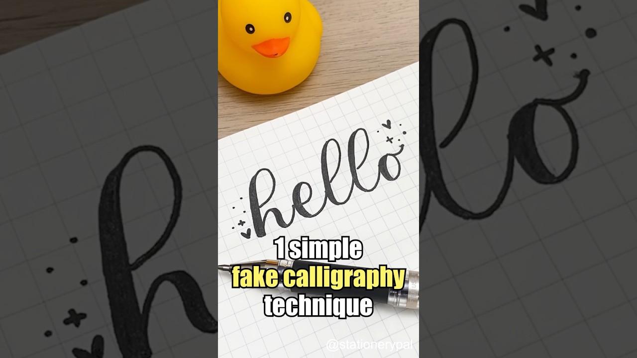 How To Do Faux Calligraphy...!😎 #shorts #calligraphy