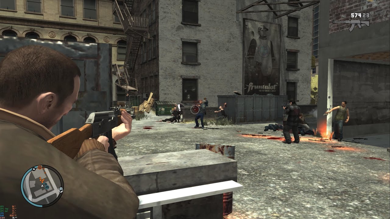 GTA IV - Gangs vs Cops firefights on Alderney