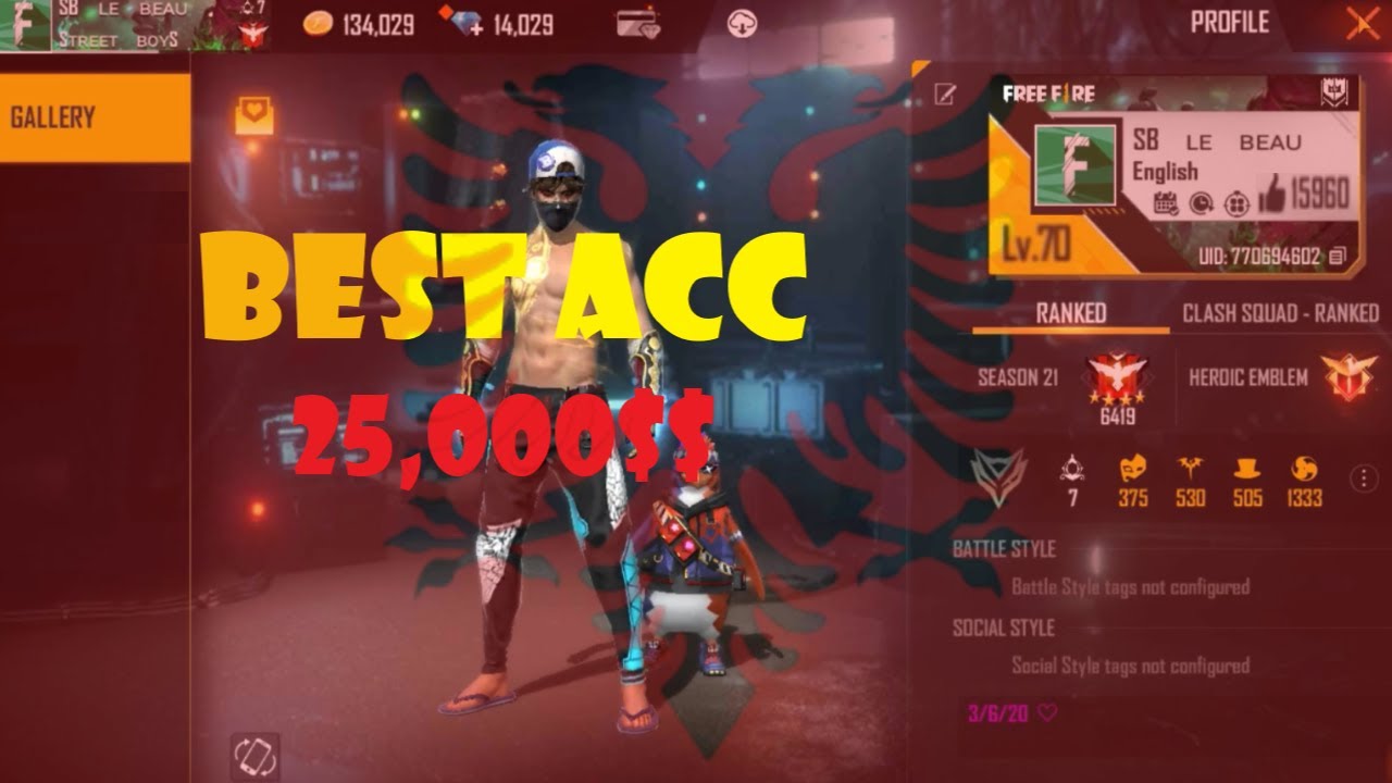Expensive Account in Europe Server😱| Accounti ma i Shtrejte ne Europe 🇪🇺/🇦🇱