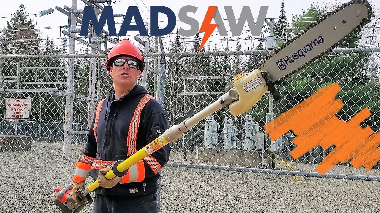 Husqvarna Madsaw - First EVER dielectric pole saw (gas-powered)