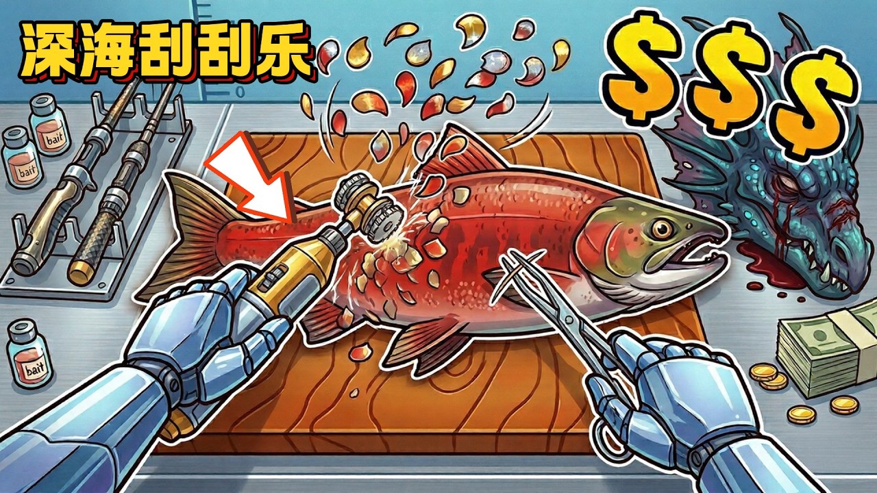 原本只是钓鱼…🎣结果钓到龙🐉？？【Scale the Depths】