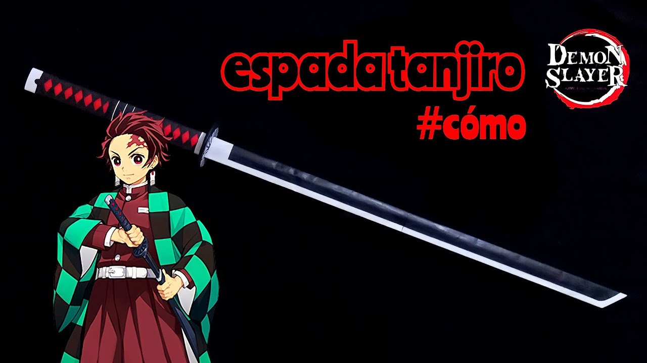 Diy: Cómo hacer una espada Tanjiro Demon Slayer de papel. Espada de papel fácil
