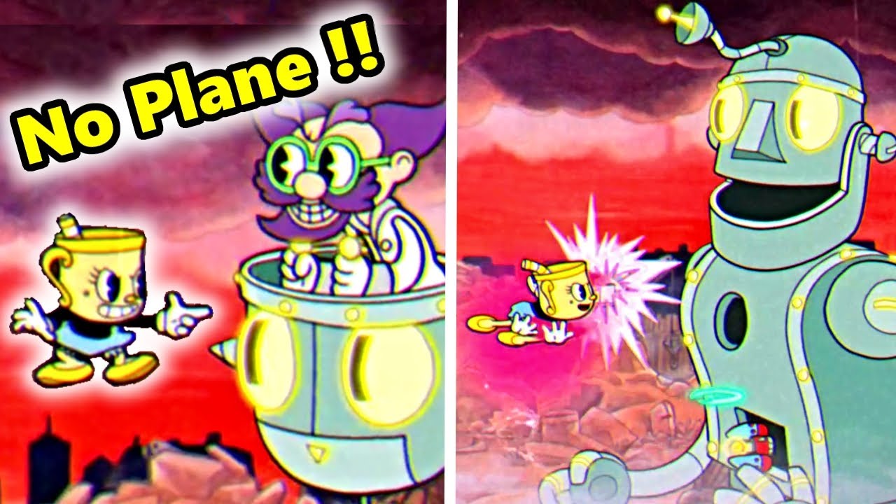 Cuphead - Grounded Chalice VS Dr. Kahl's Robot With Healthbar