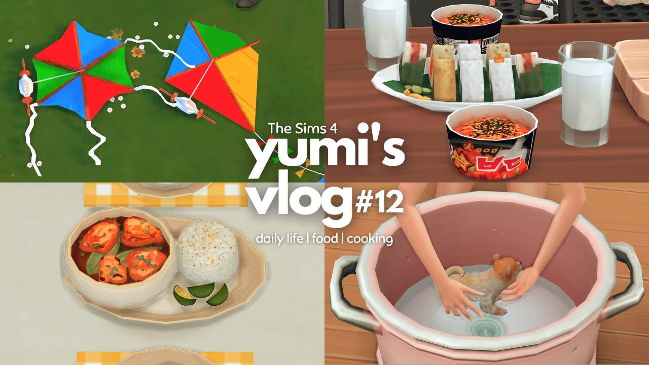 THE SIMS 4 VLOG 🌶 | living alone, going to the park, yoga, chicken adobo, samyang buldak noodles etc