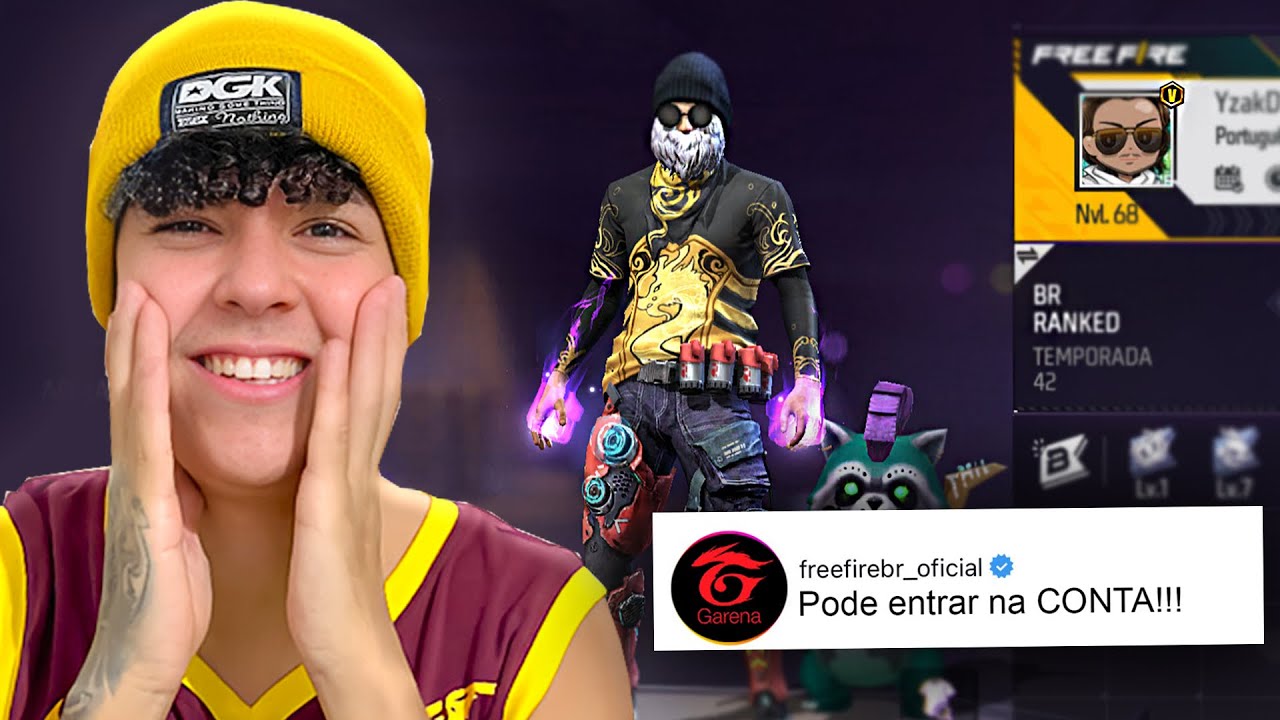 RECUPEREI MINHA CONTA COM VERIFICADO DE 2021 NO FREE FIRE!