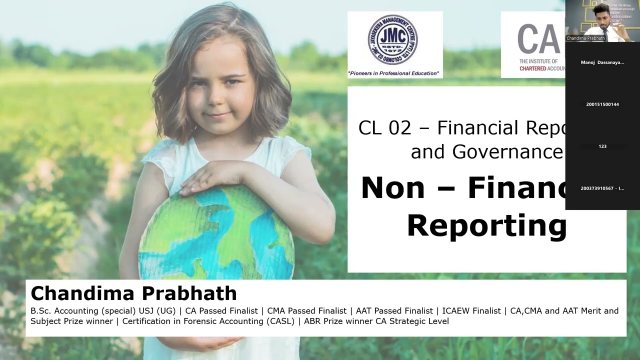 Non-Financial Reporting (Including SLFRS S1 and S2) - CL 2 FRG