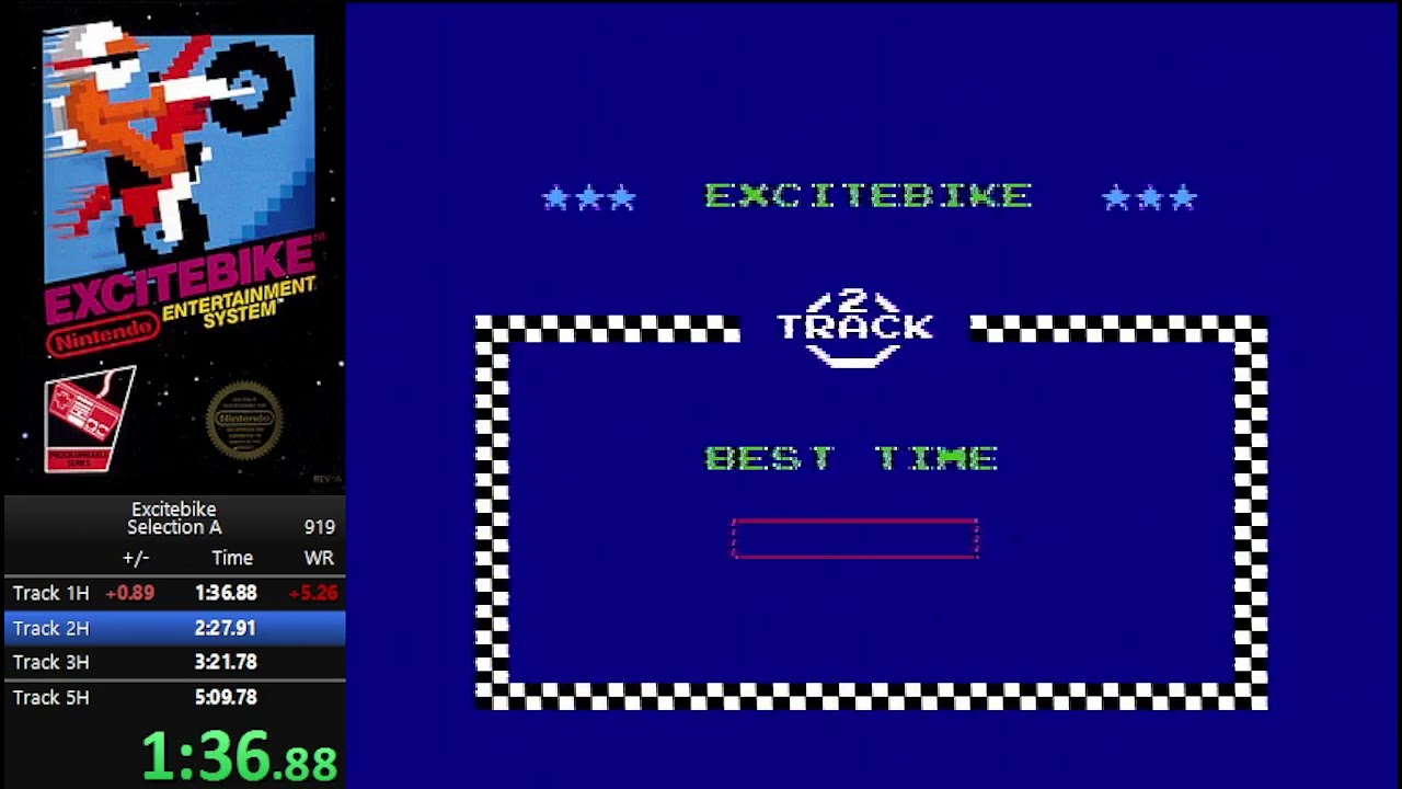 Excitebike: Any% Speedrun - 5:02.33 *World Record*