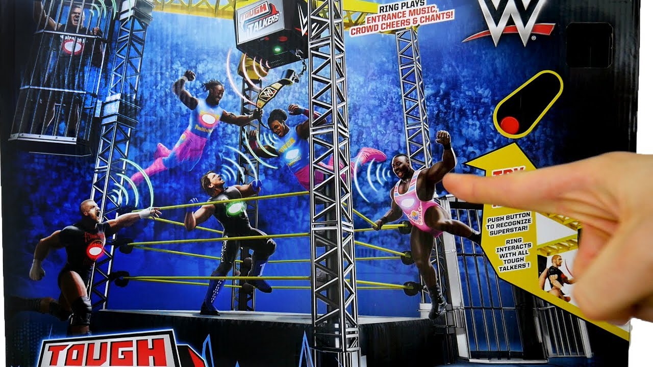 WWE Tough Talkers Championship Takedown Ring Playset Toy Unboxing, Construction & Review!!