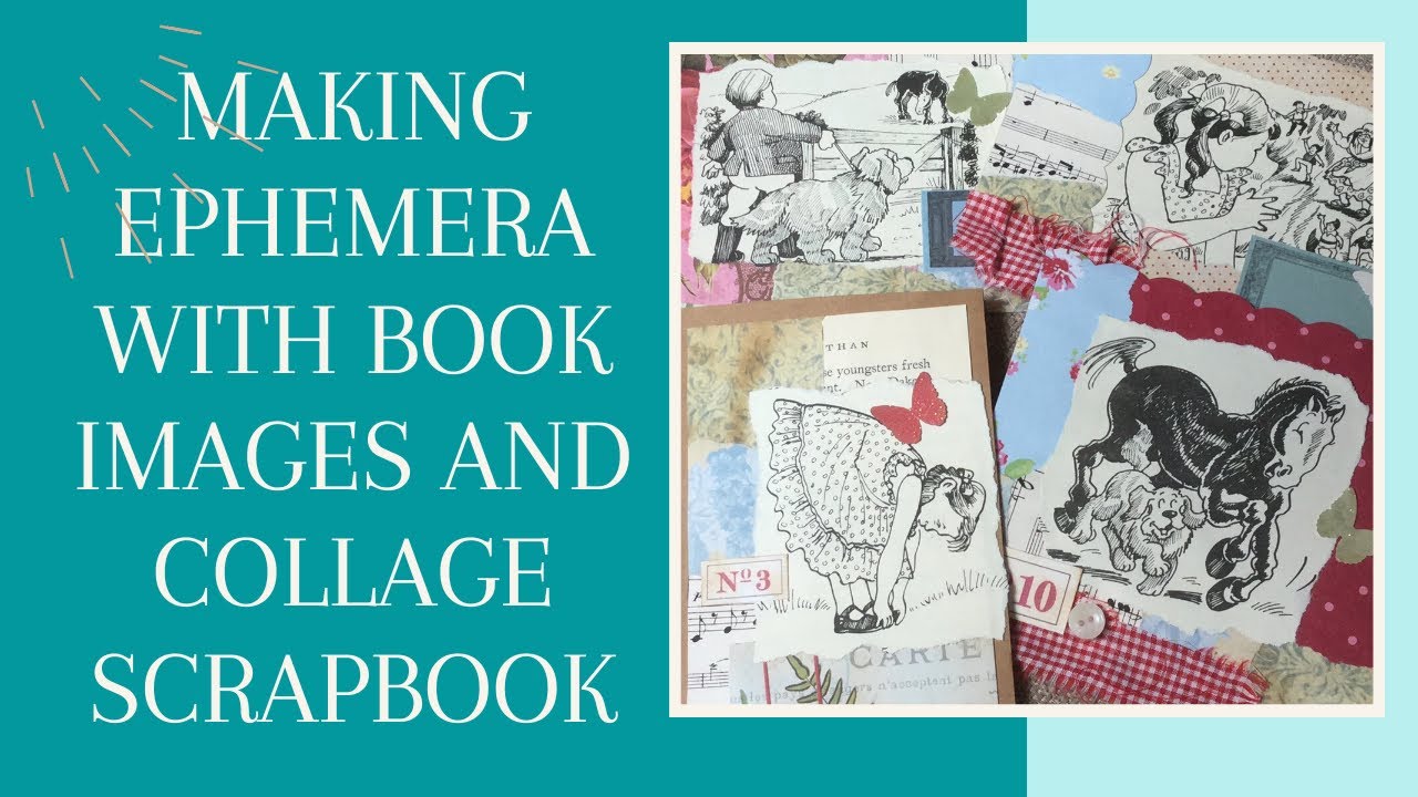 Making Book Page Image Ephemera - Using Collage Masterboard Scrapbook - QUICK & EASY
