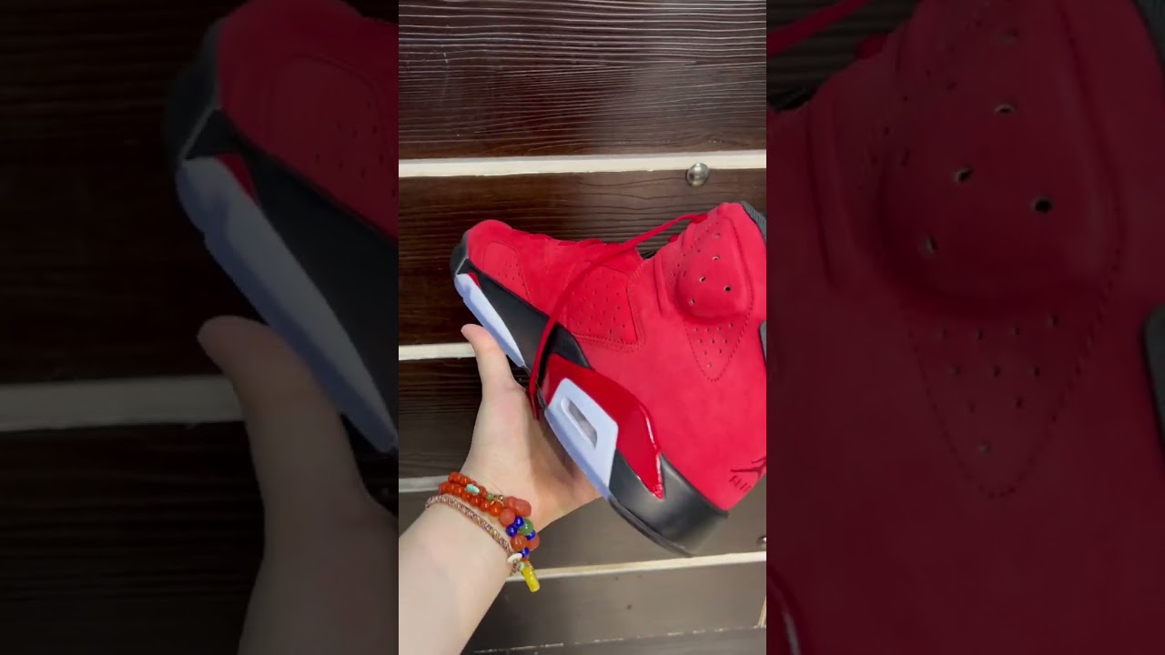 CT8529-600 Air Jordan 6 &ldquo;Toro&rdquo; AJ6 Varsity Red/Black 2023 Shoes