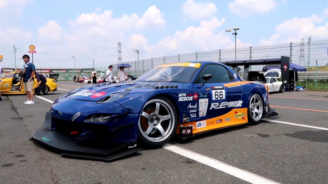 RX-7 Day 2017 at Tsukuba Circuit (Raw Audio)