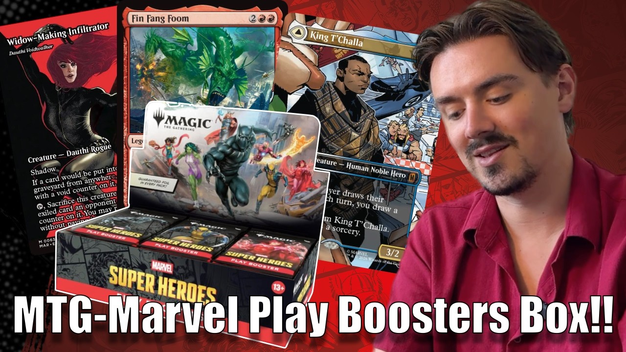 Я открыл бустерную коробку MTG Marvel Super Heroes Play &mdash; все редкие и мифические карты найдены и...