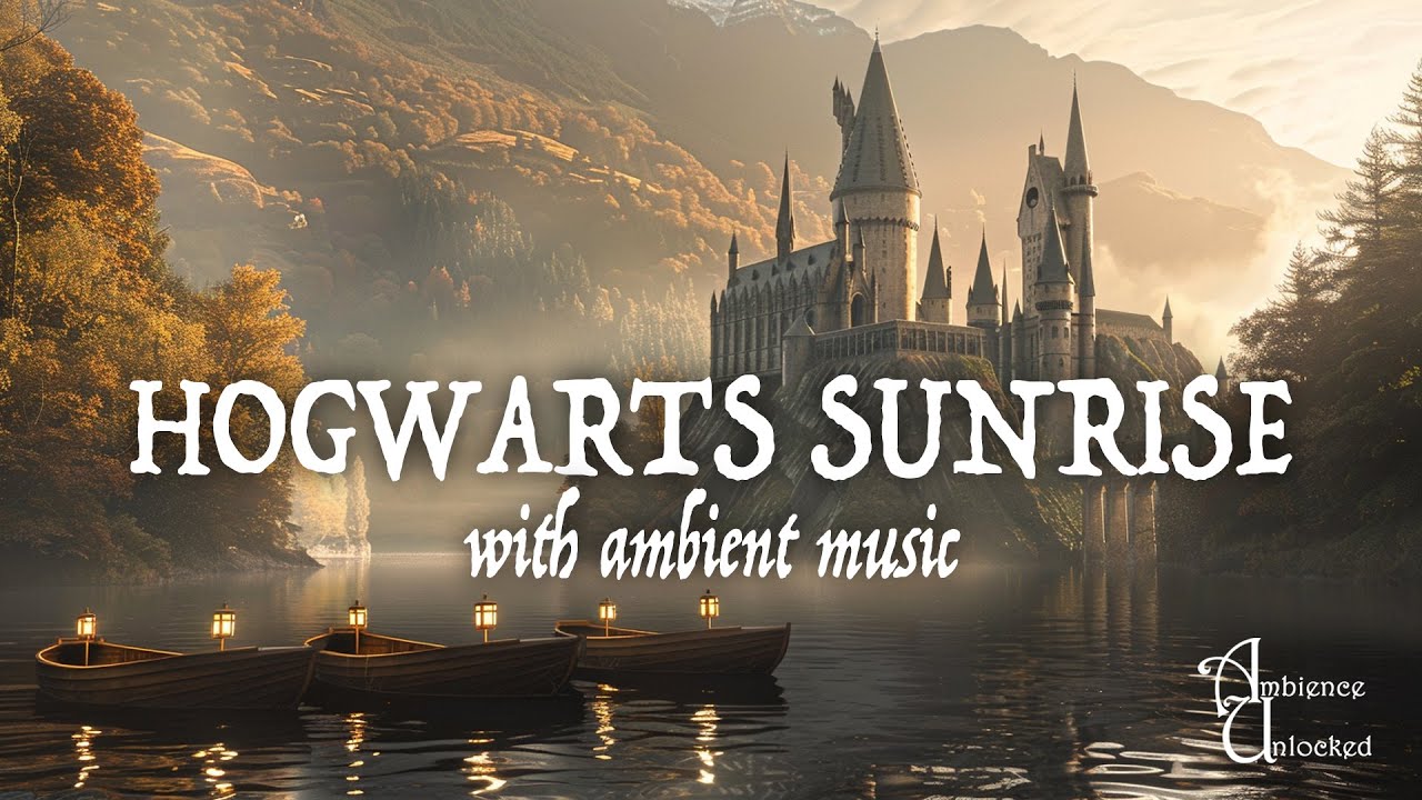 Hogwarts Sunrise w/ 2 hours Harry Potter Music | ambience, music, mindfulness, relax, study, chill