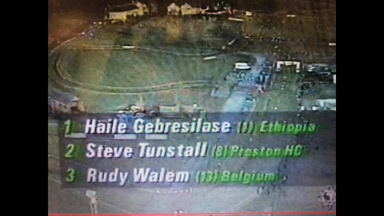 Duhram 1995 avec le roi  Gebreselassie - Tunstall -Walem le dernier km 2. 36 Martin Emon