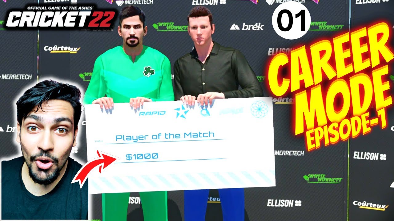 #1 Cricket 22 My Career Mode - Man Of The Match 🔥 In Debut Match - RtxVivek