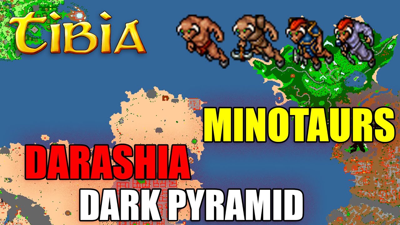 STARE MIEJSCE DALEJ NA CZASIE - TIBIA - Darashia Minotaur Tower - Dark Pyramid - EXP QUEST BESTIARY