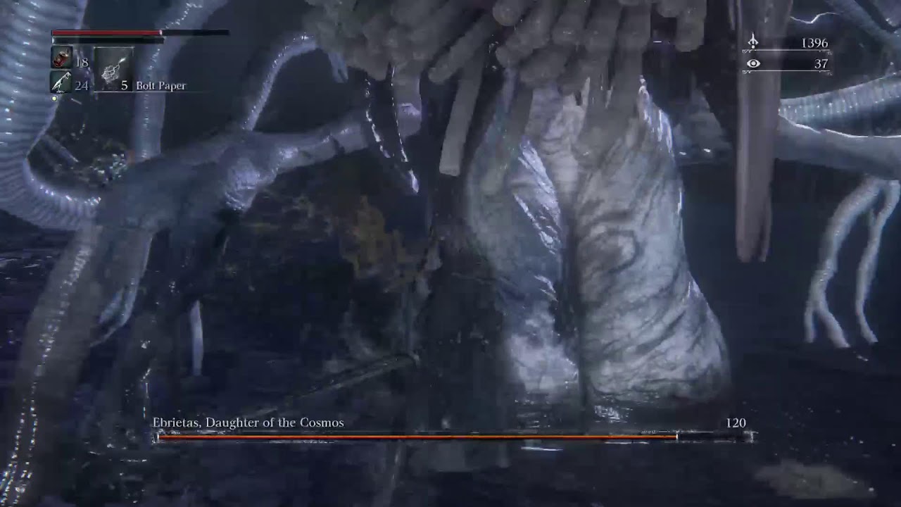 playing Bloodborne (first souls game)