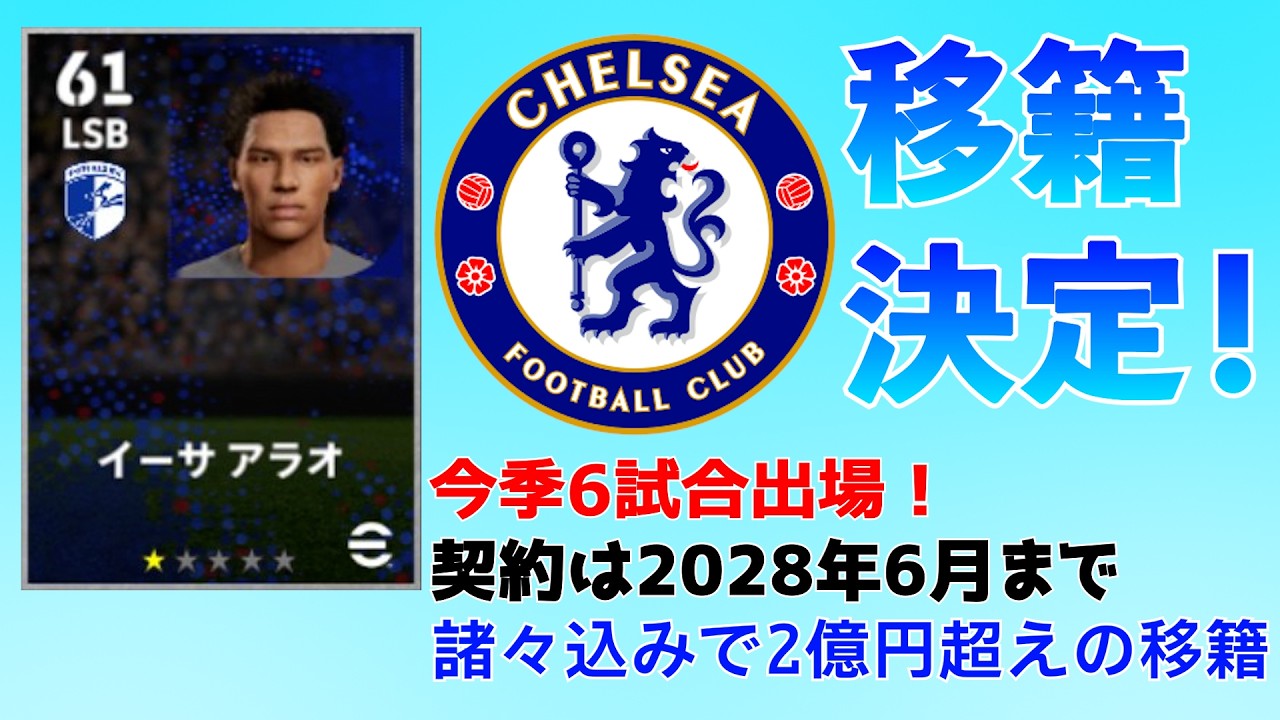 【3クラブによる争奪戦を制した！】イーサ・アラオ(Yisa Alao)選手『eFootball2026』
