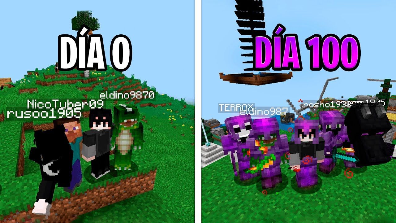 100 D&Iacute;AS con SUSCRIPTORES en Minecraft  Survival 1.19