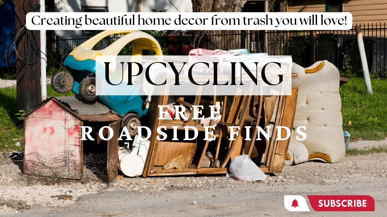 BEST Ways to Upcyle FREE Roadside Trash into Stunning Home Decor!  #homedecor #diyhomedecor #diy