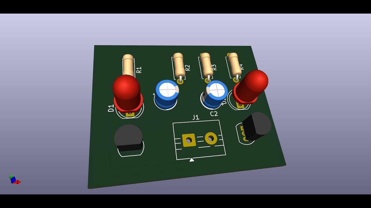 LED Flasher Circuit using BC547 | PCB Design Step-by-Step