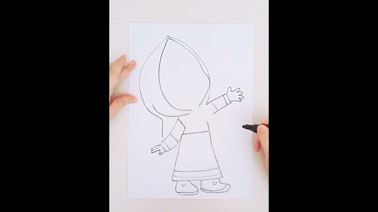 Disegno Masha FACILE