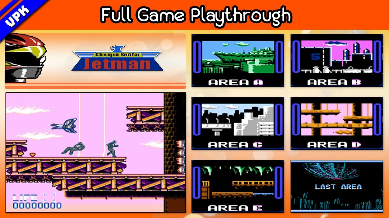 Choujin Sentai Jetman [NES] - Full Game Playthrough (No Damage)