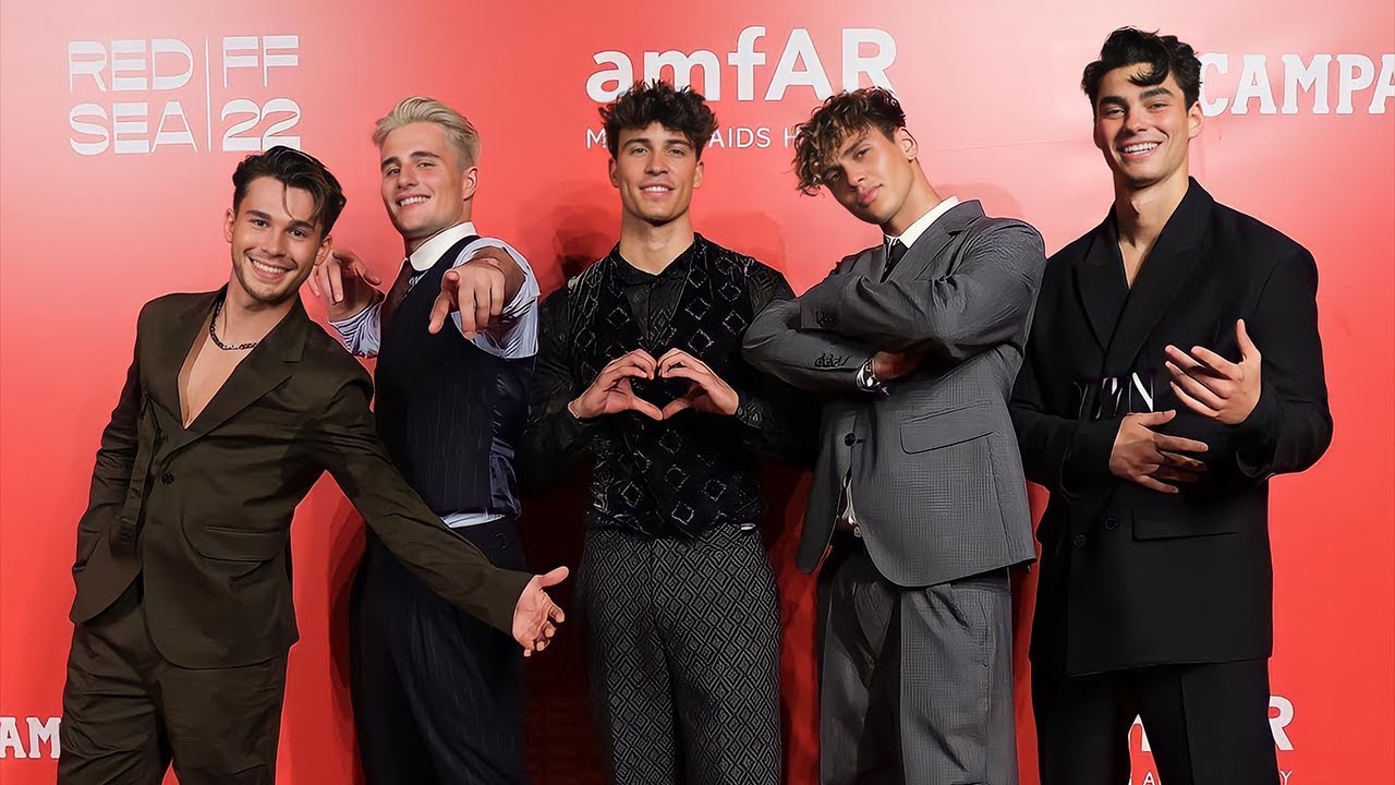 Elevator Boys hosting the amfAR TikTok livestream in Venice, Italy.
