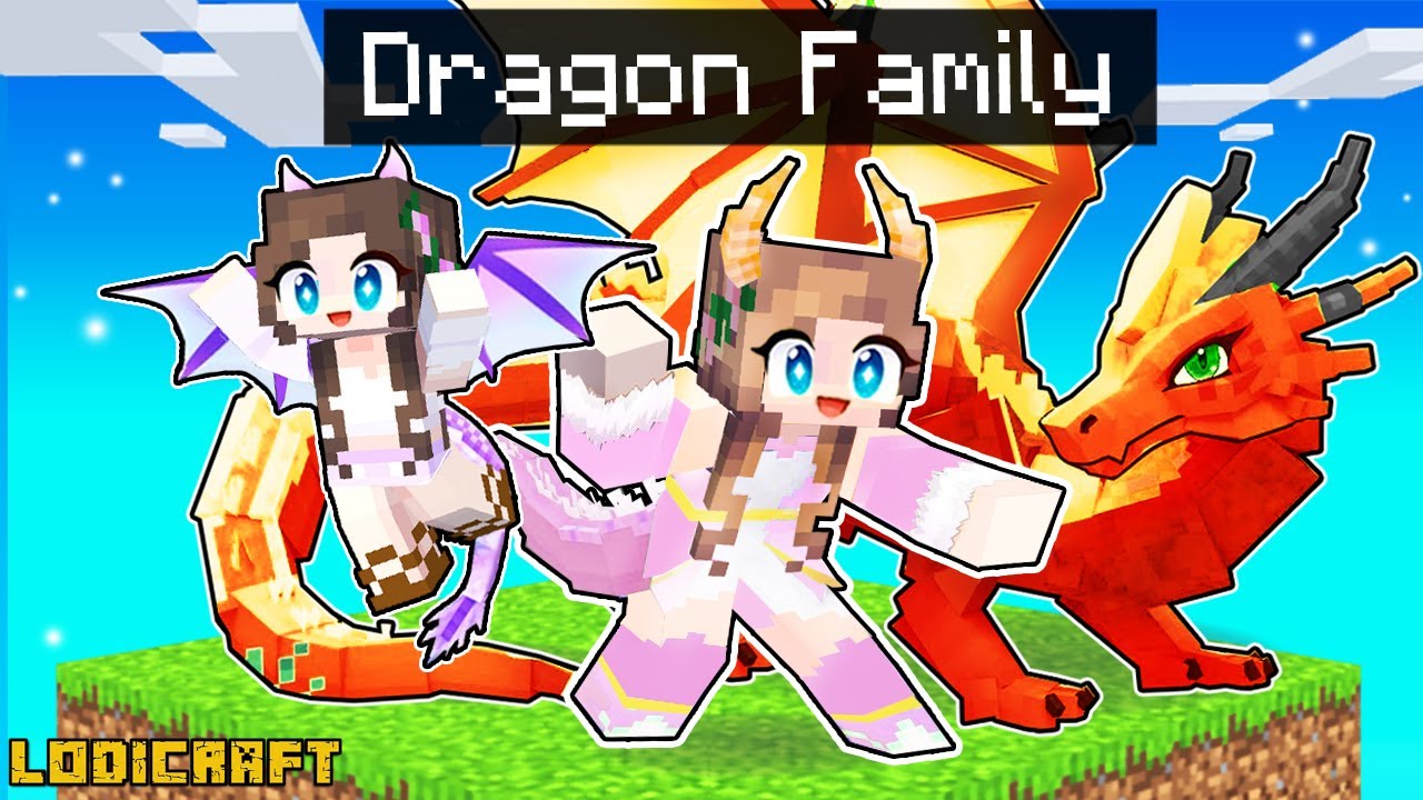 Having a DRAGON FAMILY in Minecraft! (Tagalog)