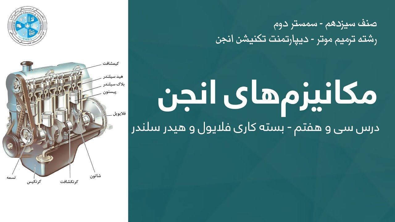Engine Mechanisms – Lesson 37 | میکانیزم های انجن – درس سی و هفتم – بسته کاری فلایول و هیدر سلندر