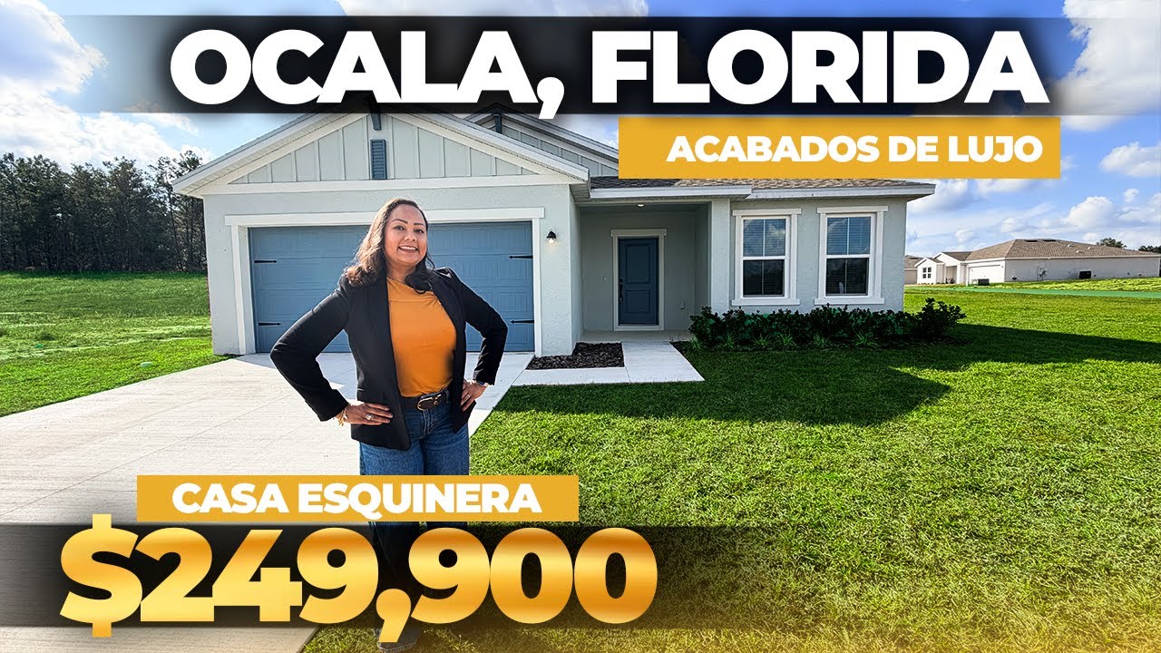 $249,900 CASA ESQUINERA Y ECONOMICA en OCALA, FLORIDA