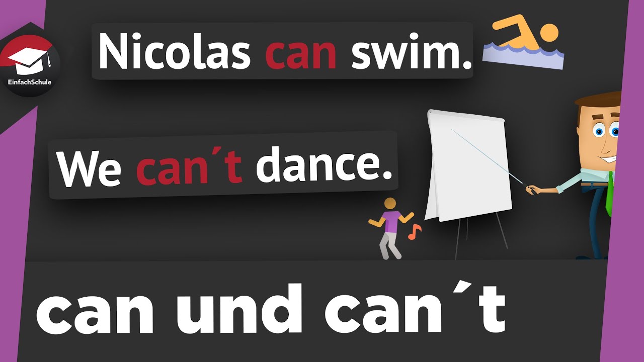 can und cannot einfach erklärt  - Hilfsverb can - Verwendung von Can und Can`t - Erklärung, Übung!