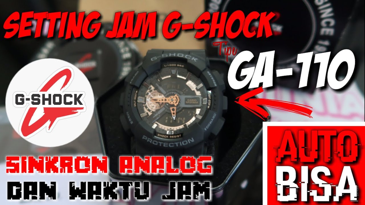 Cara Setting Jam G Shock & Sinkron Analog dan Digital 🔴 AUTO BISA 🔴 ORIGINAL/BM ORI G-SHOCK GA-110