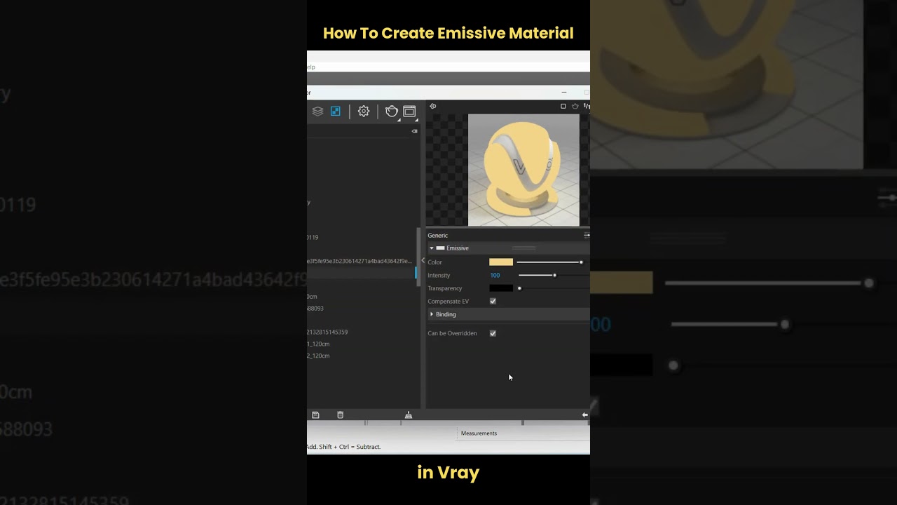 How To Create Emissive Material in Vray #vray #shorts