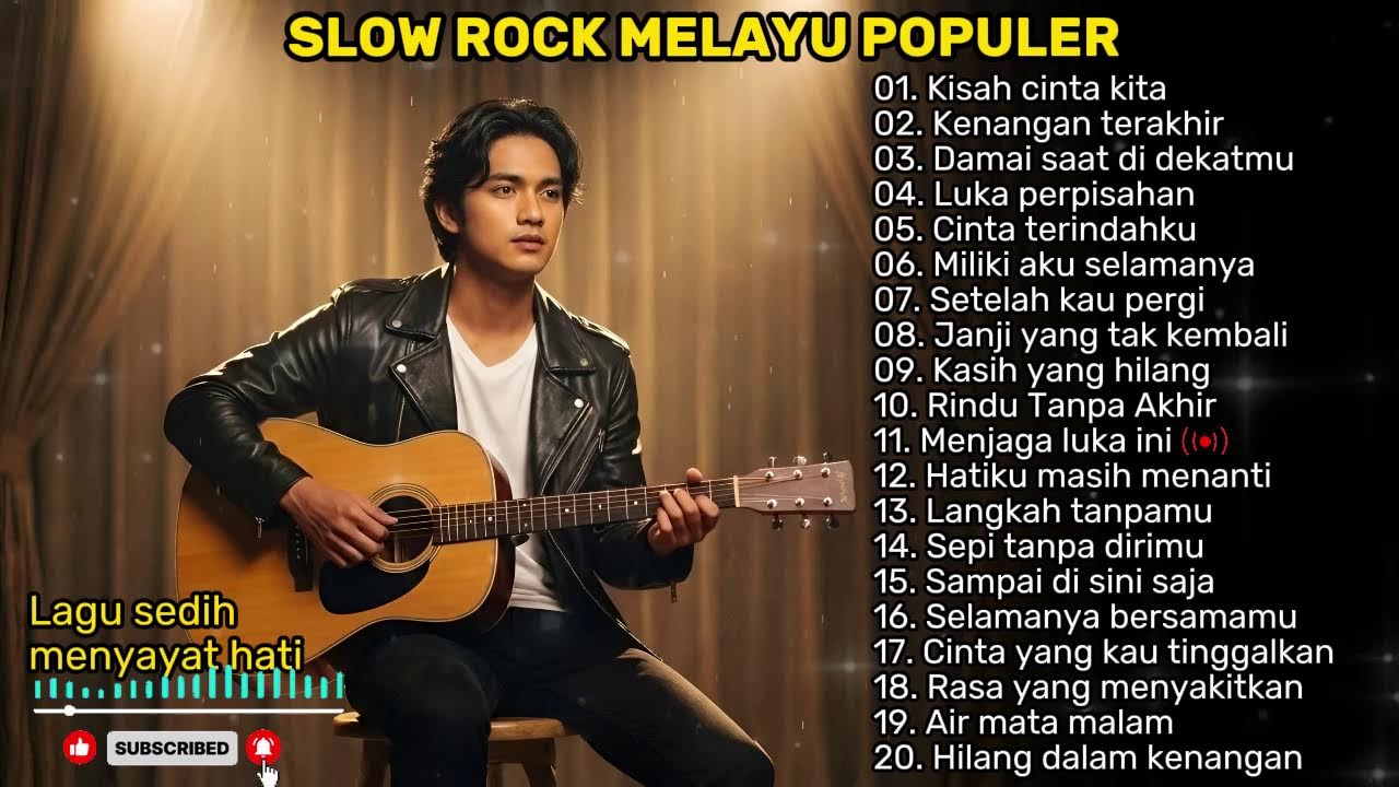 LIVE MUSIK SLOW ROCK MELAYU PALING SEDIH MENYAYAT HATI 😭 Lagu Santai untuk kerja atau Perjalanan 🎶