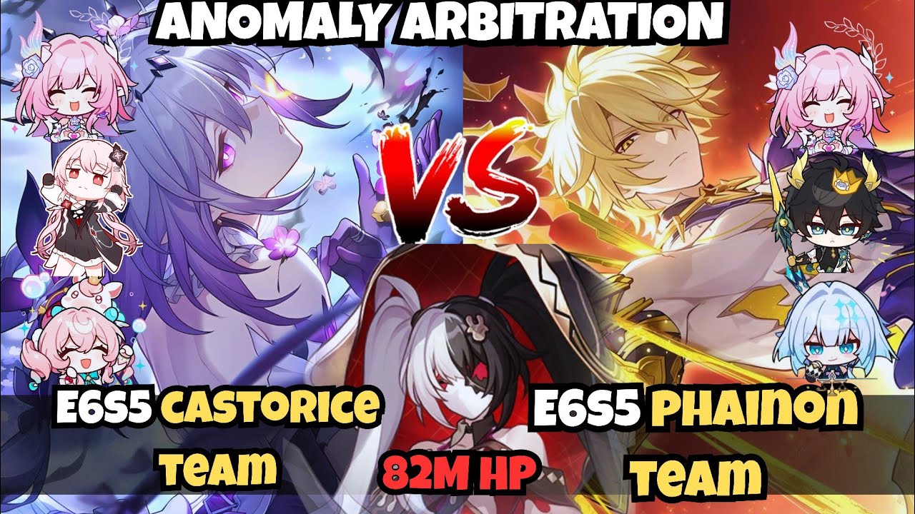 DAMAGE COMPARISON | E6S5 Castorice Team VS E6S5 Phainon Team VS New AA BOSS 82M HP | HSR 4.0
