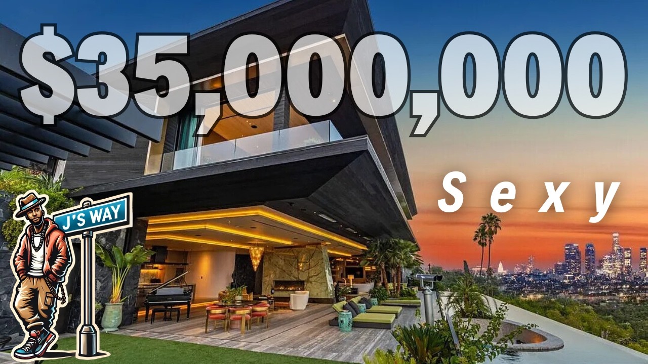 Inside a $35M Hollywood Hills Mansion with a SECRET Nightclub | 1851 N Stanley Ave
