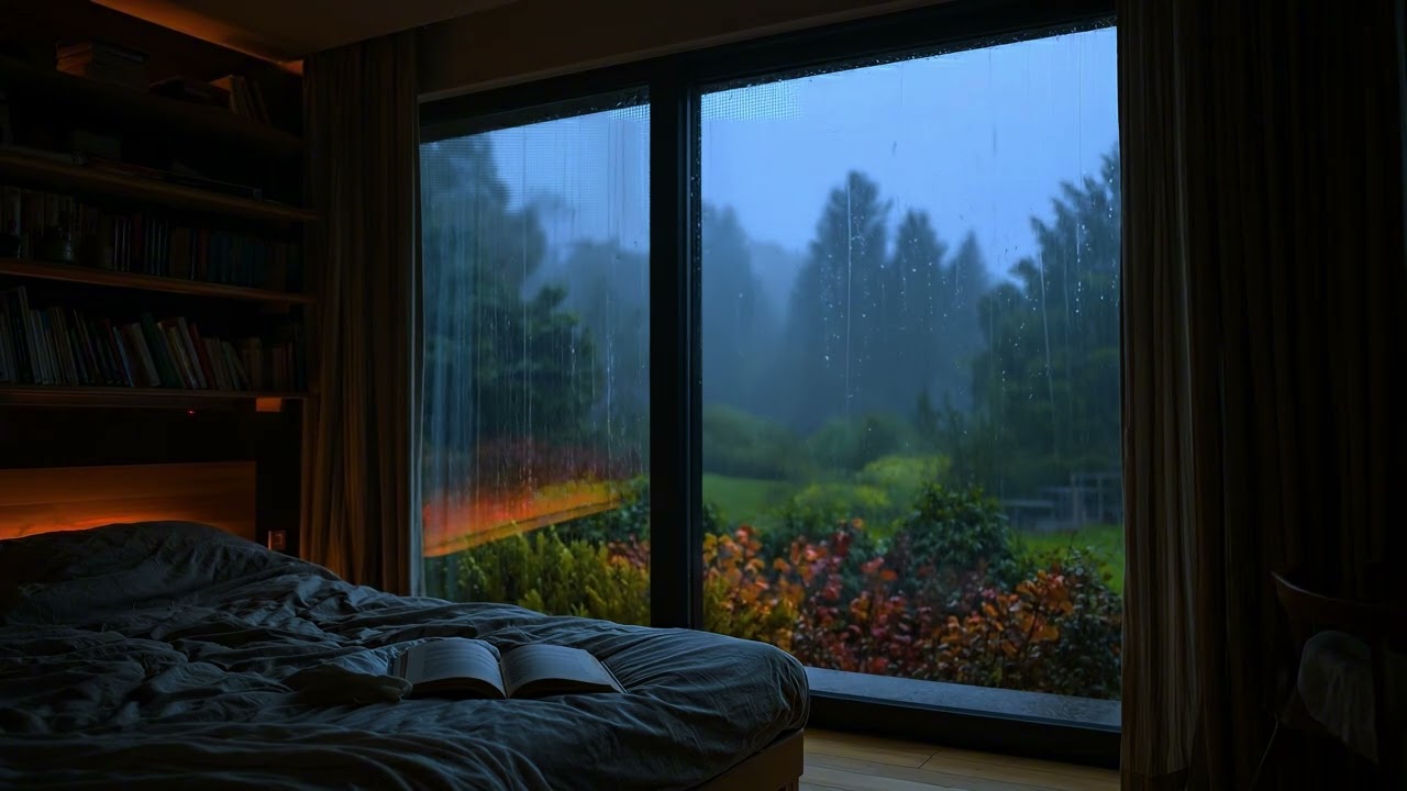 Rain Sound For Sleep - ASMR Rain in the Garden | Relaxing Nature Sounds for Sleep