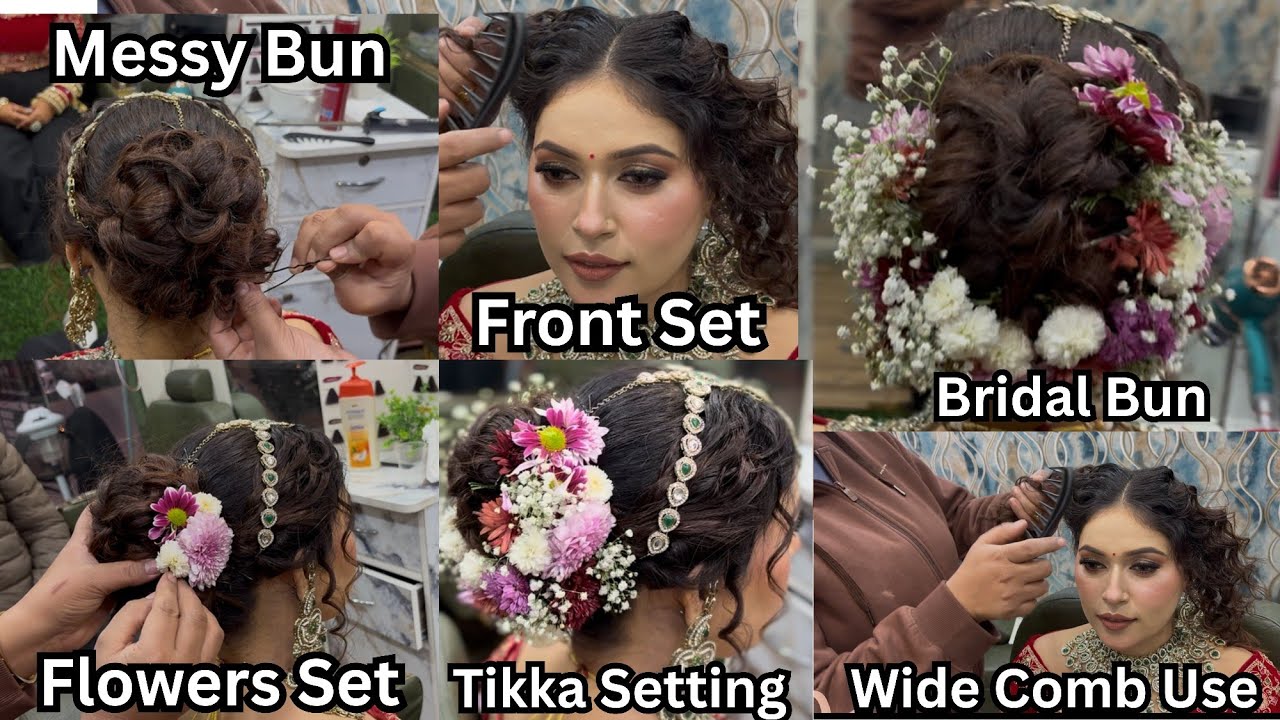 Trending Bridal Messy Bun Hairstyle Step By Step Full Tutorial || Salonfact 