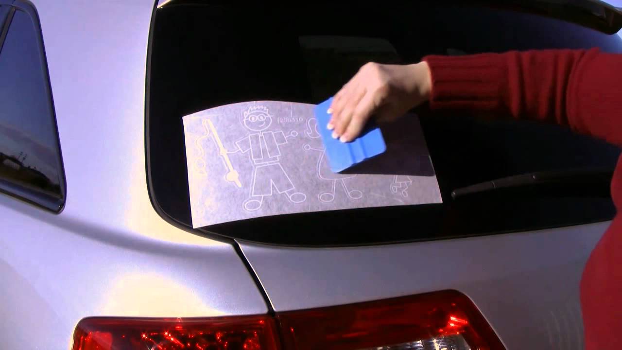 How to Put Family Stickers on a Car Window