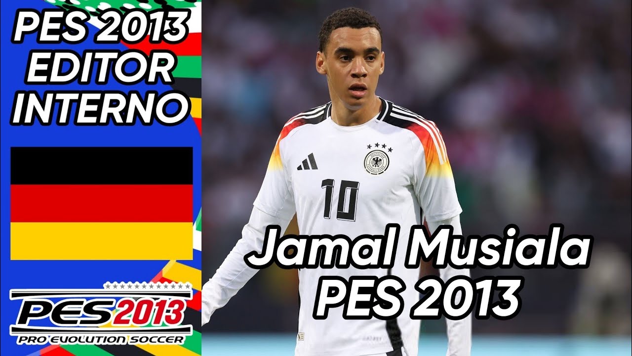Crear a Jamal Musiala (Bayern Munich - Alemania) Pes 2013 faces y stats 2024.