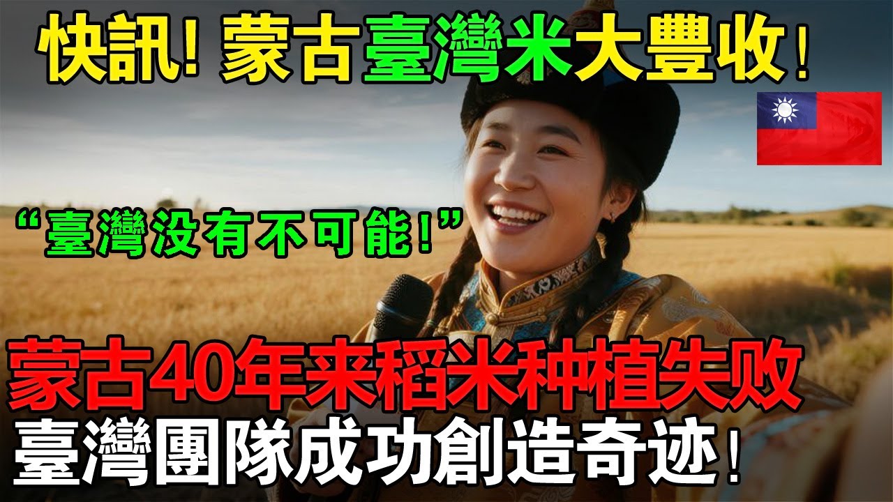 40年來失敗的蒙古稻米種植，台灣僅用6個月就成功，台灣3人在蒙古創造的奇蹟震驚世界！#taiwan #台灣 #台灣故事 #台灣農業 #台灣醫療 #台灣文化 #台灣科技 #台灣經濟